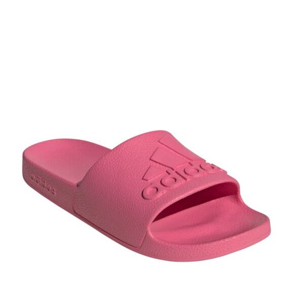Adidas Adilette Slide Sandal Size 10 Pink Fusion Aqua Wide Band Cushioned New - Picture 1 of 2